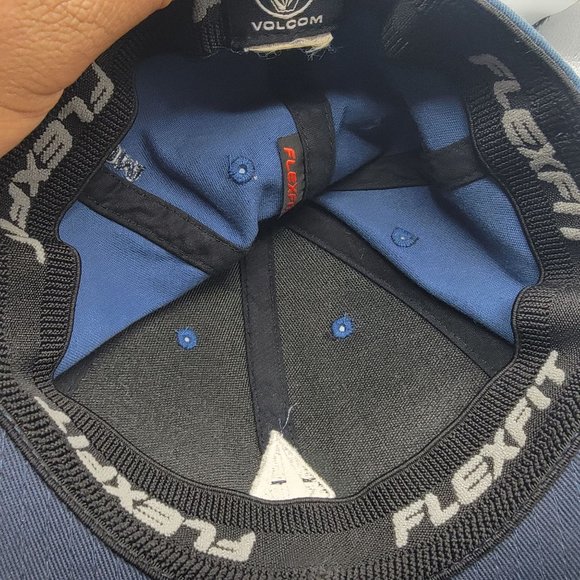 Volcom Adults Blue Volcom Stone Hat Cap Fitted Flexfit Casual Comfort - Picture 7 of 9